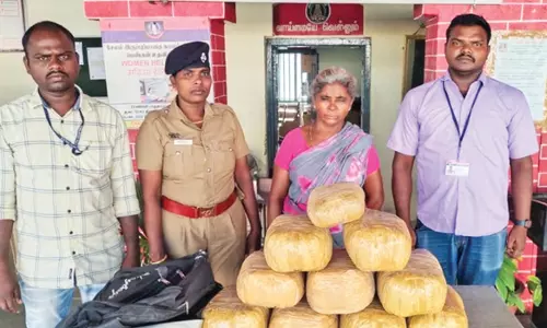 ரெயிலில் 19 கிலோ கஞ்சா கடத்தி வந்த பெண் சிக்கினார்