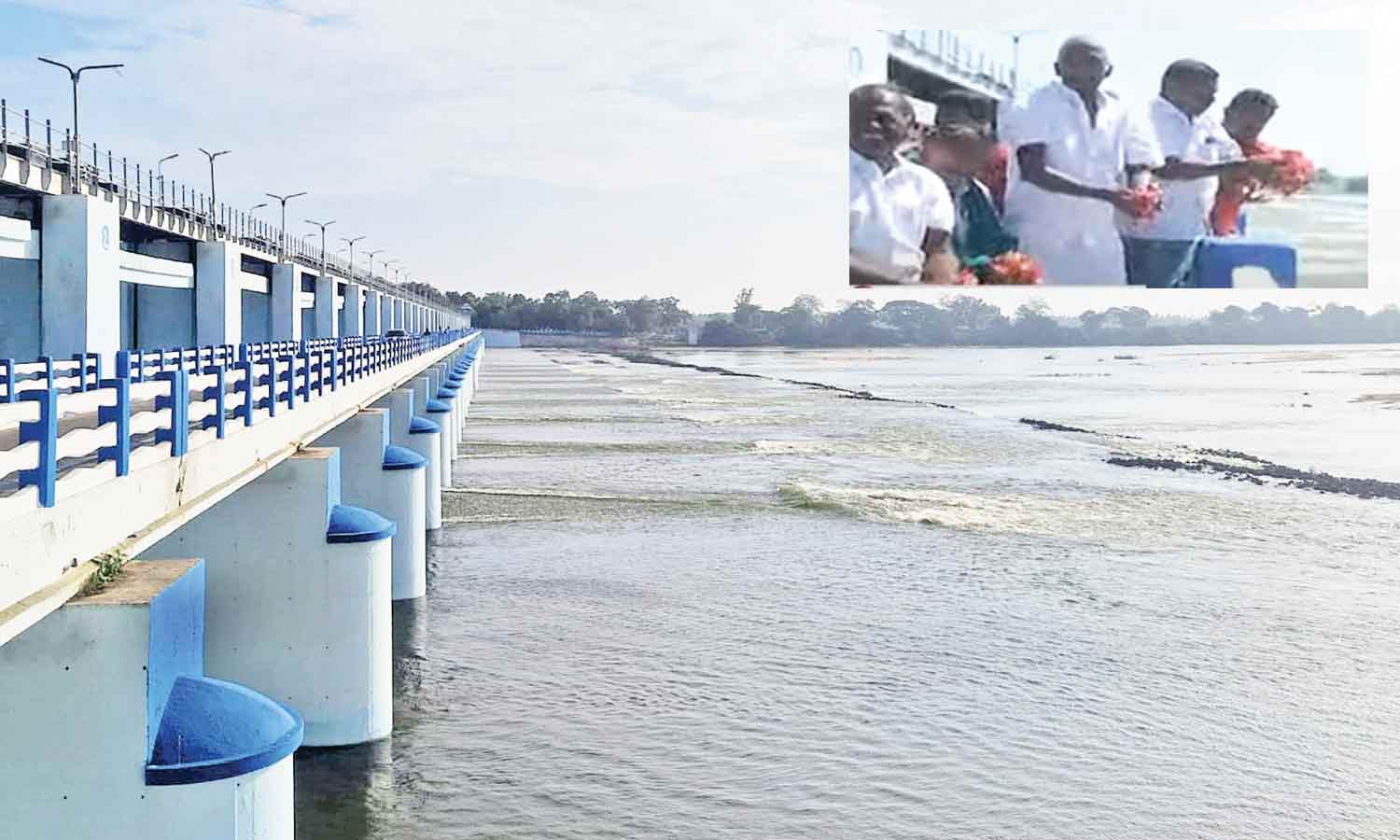 டெல்டா பாசனத்திற்காக திறக்கப்பட்ட மேட்டூர் அணை தண்ணீர் முக்கொம்பு வந்தடைந்தது