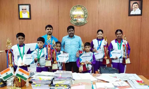 சர்வதேச யோகாசன போட்டியில் திருப்பூர் மாவட்ட மாணவ, மாணவிகள் வெற்றி - கலெக்டர் பாராட்டு