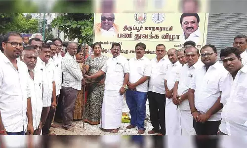 திருப்பூர் 22-வது வார்டில் மறுதார்தளம் அமைக்கும் பணி - மண்டல தலைவர்கள் தொடங்கி வைத்தனர்