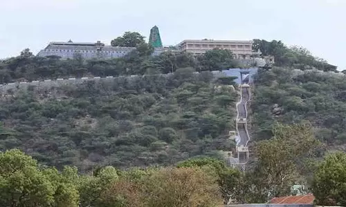 பராமரிப்பு பணி காரணமாக சிவன்மலை முருகன் கோவில் மலைப்பாதையில் செல்ல தடை