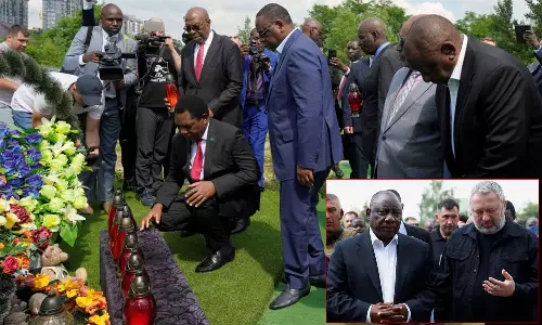 போரை முடிவுக்கு கொண்டு வர முயற்சி.. ரஷியா-உக்ரைன் அதிபர்களை சந்திக்கும் ஆப்பிரிக்க தலைவர்கள்