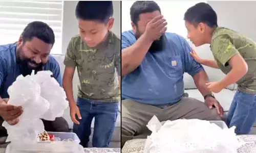 கர்ப்பமாக இருப்பதை கணவர், 10 வயது மகனிடம் வித்தியாசமாக வெளிப்படுத்திய பெண்