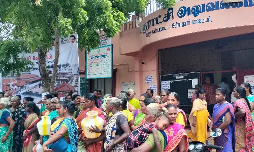 ஆண்டிமடம் அருகே தண்ணீர் வராததால் பொதுமக்கள் சாலை மறியல்