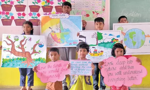 ட்ரஷர் ஐலண்ட் இன்டர்நேஷனல் பள்ளியில் பூமி பாதுகாப்பு விழிப்புணர்வு நிகழ்ச்சி