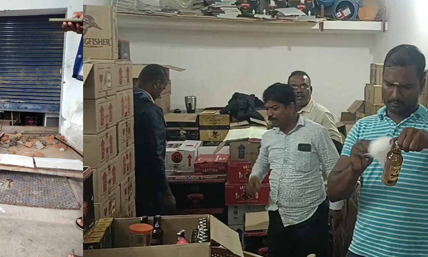 டாஸ்மாக் கடையில் பல லட்சம் மதுபானங்கள் கொள்ளை