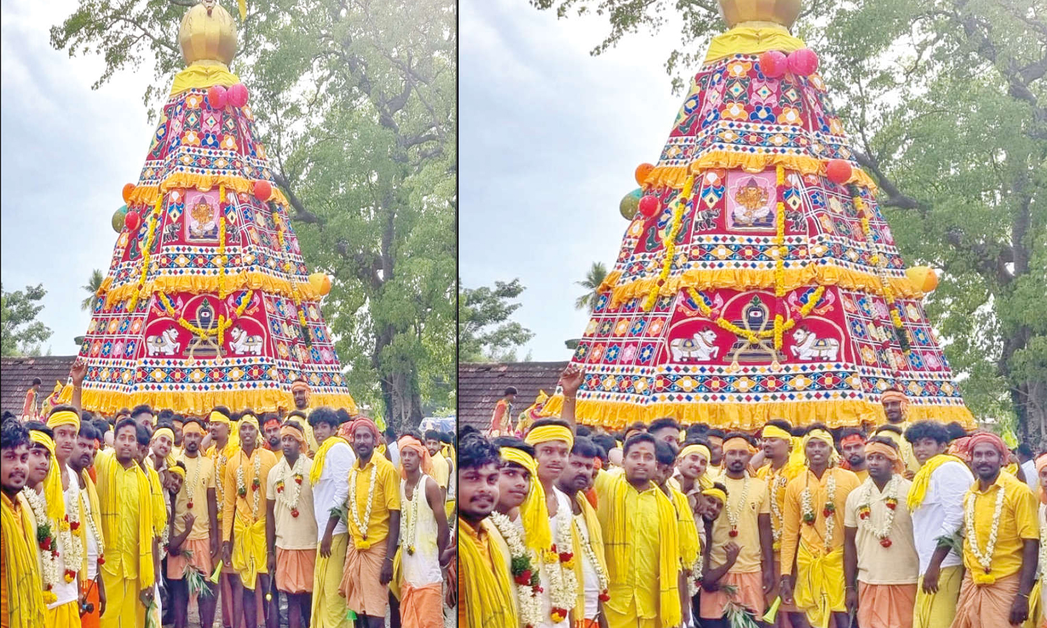 கண்ணுகுடி திரவுபதியம்மன் கோவிலில் தீ மிதியல் தூக்குதேர் திருவிழா