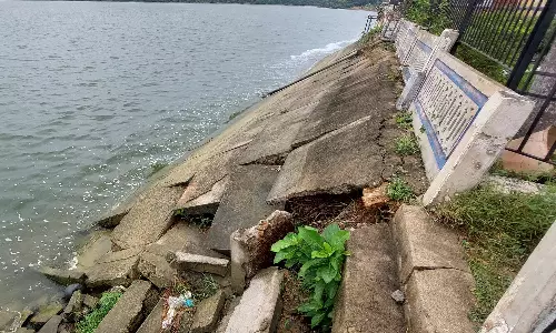பூண்டி ஏரியில் கரைகள் சேதம்- நடவடிக்கை எடுக்க கோரிக்கை