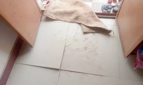 பல்லடம் அருகே அங்கன்வாடி பள்ளியில் டைல்ஸ் கற்கள் உடைந்து விரிசல்