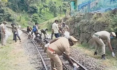 நீலகிரி மலை ரெயில் பாதையில் சுற்றுலா பயணிகள் வீசிய பிளாஸ்டிக் கழிவுகளை சுத்தம் செய்த வனத்துறையினா்