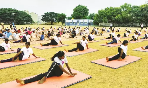 தருமபுரியில் சர்வதேச யோகா தின நிகழ்ச்சி