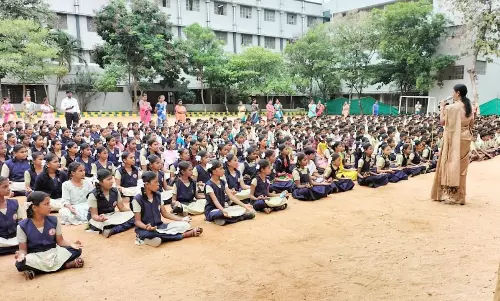 பர்கூர் வேளாங்கண்ணி பள்ளியில்  யோகா தினம் கடைபிடிப்பு