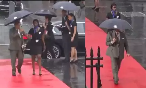 பெண் ஊழியரிடம் இருந்து குடையை பறித்த பாகிஸ்தான் பிரதமர்: வைரலாகும் வீடியோ.. ட்ரோல் செய்யும் நெட்டிசன்கள்