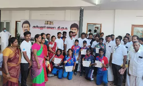 ஆண்டிமடம் அரசு பள்ளி மாணவர்கள் இந்திய கிக் பாக்ஸிங் போட்டிக்கு தேர்வு