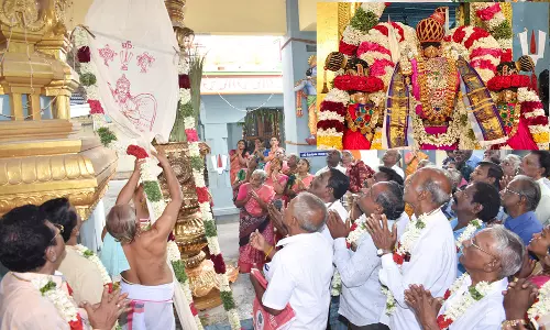 கடலூர் திருப்பாதிரிப்புலியூர் வரதராஜ பெருமாள் கோவில்  பிரம்மோற்சவம் கொடியேற்றத்துடன் இன்று  தொடங்கியது
