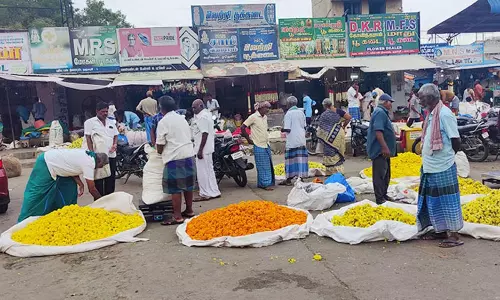 வரத்து அதிகரிப்பால் பூக்களின் விலை சரிவு