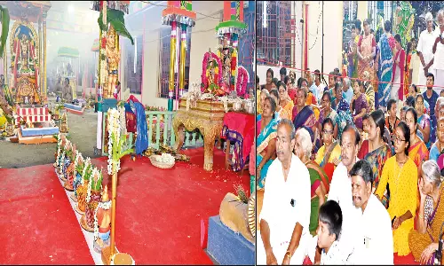 ஒப்பிலியப்பன் கோவில் குடமுழுக்கு: கோவிலை சுற்றி 30 அடி தூரத்துக்கு பக்தர்கள் மீது புனிதநீர் தெளிக்க ஏற்பாடு