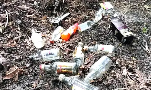 கலெக்டர் அலுவலக வளாகத்தில் மதுபாட்டில்கள்