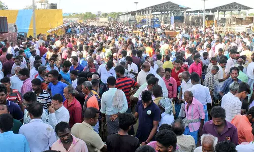 மேலப்பாளையம் கால்நடை சந்தையில் ரூ.6 கோடிக்கு ஆடுகள் விற்பனை