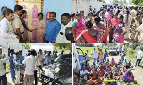 அறநிலையத்துறைக்கு சொந்தமான இடத்தில் உள்ள 7 வீடுகளுக்கு சீல் வைத்த அதிகாரிகள்- பரபரப்பு