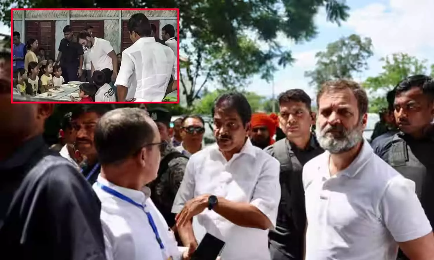 மணிப்பூரில் ஹெலிகாப்டர் மூலம் நிவாரண முகாம் சென்று பாதிக்கப்பட்ட மக்களை சந்தித்தார் ராகுல் காந்தி மணிப்பூரில் ஹெலிகாப்டர் மூலம் நிவாரண முகாம் சென்று பாதிக்கப்பட்ட மக்களை சந்தித்தார் ராகுல் காந்தி