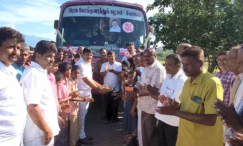 மேட்டுப்பாளையம் அருகே 21 ஆண்டுகளுக்கு பின் கிராமத்துக்கு அரசு பஸ் சேவை தொடக்கம்