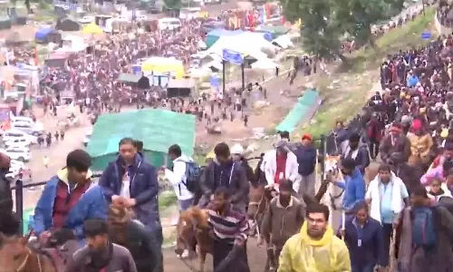 அமர்நாத் யாத்திரை: பால்தால் முகாமில் இருந்து முதல் குழு புறப்பட்டது