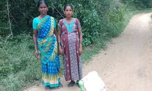 மலை கிராமத்தில் சாலை வசதி இல்லாததால் பிரசவ வலியுடன் 15 கி.மீ. ஆஸ்பத்திரிக்கு நடந்து சென்ற கர்ப்பிணி