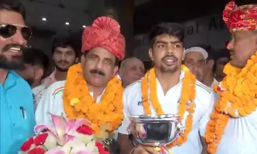 ஆசிய கபடி சாம்பியன்ஷிப் - தங்கம் வென்ற இந்திய அணிக்கு உற்சாக வரவேற்பு