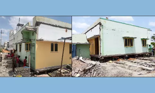 ஹைட்ராலிக் தொழில்நுட்பத்தில் நகர்த்தப்படும் கான்கிரீட் வீடு