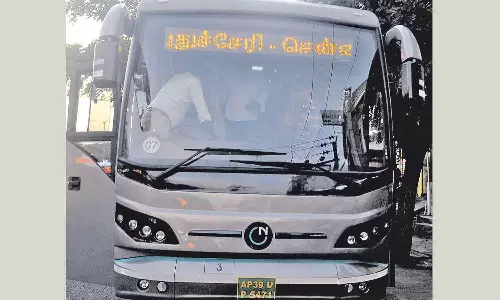 முதல் முறையாக புதுவை-சென்னைக்கு மின்சார பஸ்