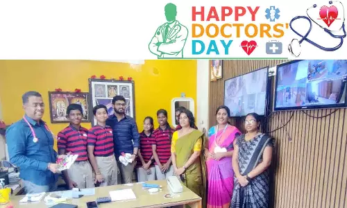 திருப்பூர் காந்திநகர் ஏ.வி.பி., டிரஸ்ட் பள்ளி சார்பில் மருத்துவர் தினம் கொண்டாட்டம்