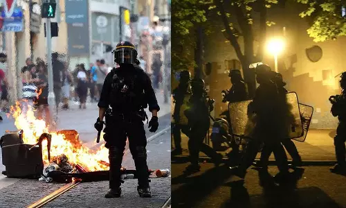 பிரான்சில் தொடரும் வன்முறை, தீவைப்பு: 45 ஆயிரம் போலீசார் குவிப்பு