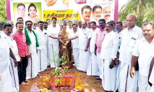 காவேரிப்பட்டணத்தில் ரூ.45 லட்சம் மதிப்பில் திட்ட பணிகளுக்கு பூமி பூஜை