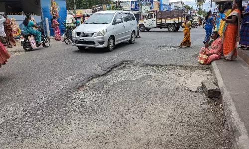 பழனியில் குண்டும் குழியுமான சாலைகளை சீரமைக்க வலியுறுத்தல்