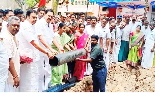 காவேரிப்பாக்கம் பேரூராட்சியில் ரூ.16.38 கோடியில் குடிநீர் மேம்பாட்டுப் பணிகள்