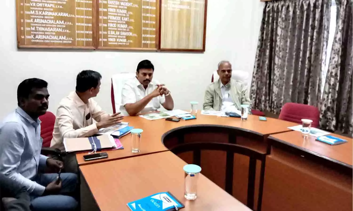 டேன்டீ தலைமை அலுவலகத்தில் வனத்துறை அமைச்சர் மதிவேந்தன் ஆய்வு