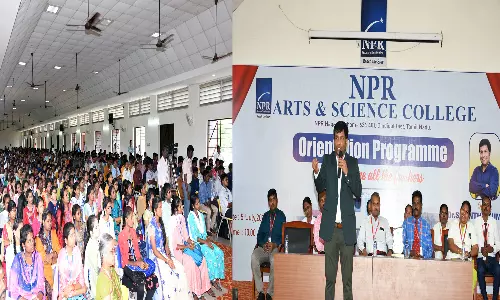 நத்தம் என்.பி.ஆர். கல்லூரியில் முதலாமாண்டு மாணவர்களுக்கு புத்தாக்க பயிற்சி