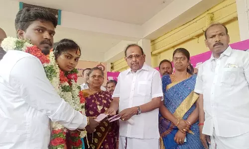 புதுக்கோட்டை இந்து அறநிலையத்துறை சார்பில் 5 ஜோடிகளுக்கு திருமணம்