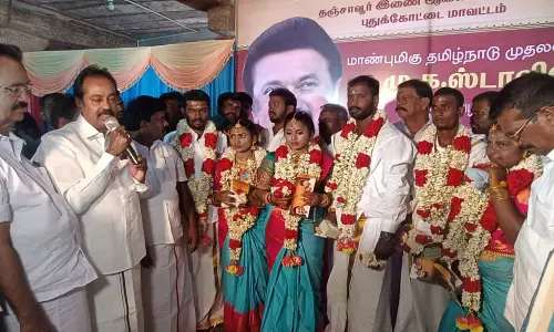 இந்து சமய அறநிலையத்துறையின் சார்பில் 3ஜோடிகளுக்கு திருமணம்