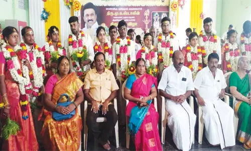 பேளூர் தான்தோன்றீஸ்வரர் கோவிலில்7 ஜோடிக்கு இலவச திருமணம்