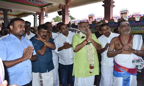 பழனி முருகன் கோவிலில் ஜார்க்கண்ட் மாநில கவர்னர் சி.பி.ராதாகிருஷ்ணன் சாமி தரிசனம்