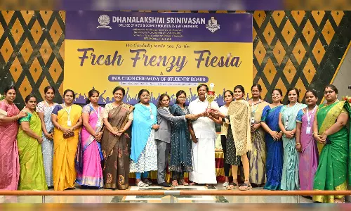 பெரம்பலூர் தனலட்சுமி சீனிவாசன் மகளிர் கலை கல்லூரியில் புதுமுக வரவேற்பு விழா