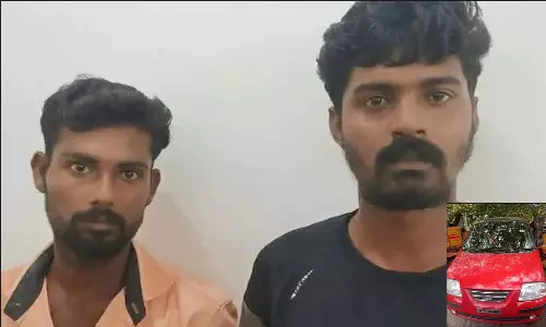 திருப்பூரில் கஞ்சாவை பதுக்கி வைத்து விற்பனை செய்த 2 பேர் கைது