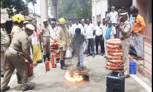 திட்டக்குடியில் பேரிடர் கால ஒத்திகை நிகழ்ச்சி