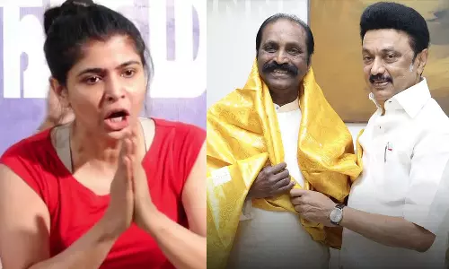 தி.மு.க.வின் ஆதரவால் பெண்களை அச்சுறுத்தினார்- வைரமுத்துவை வெளுத்து வாங்கிய சின்மயி