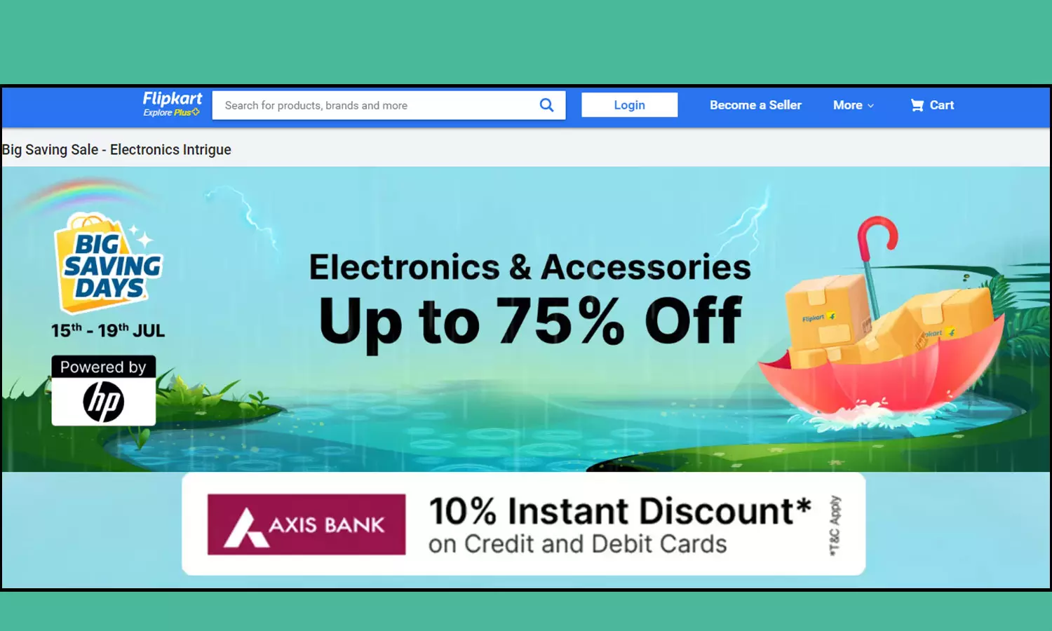 அதிகபட்சம் 80 சதவீதம் வரை தள்ளுபடி - ப்ளிப்கார்ட் சிறப்பு விற்பனை அறிவிப்பு அதிகபட்சம் 80 சதவீதம் வரை தள்ளுபடி - ப்ளிப்கார்ட் சிறப்பு விற்பனை அறிவிப்பு