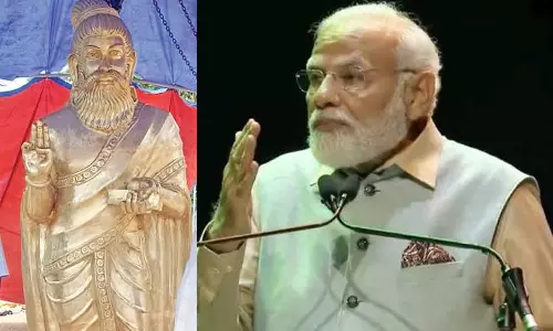பிரான்சில் 7 அடி உயரத்தில் திருவள்ளுவருக்கு சிலை- பிரதமர் மோடி அறிவிப்பு