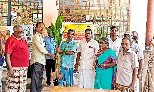 விவசாயிகளுக்கு தென்னங்கன்றுகள் வழங்கல்