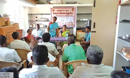 கபிலர்மலை வட்டார விவசாயிகளுக்குமானாவாரியில் ஒருங்கிணைந்த பண்ணைய பயிற்சி